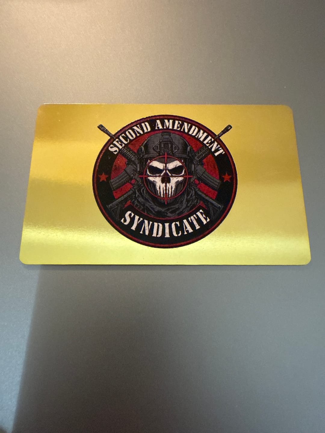 Customer photo review of Metal Smart Business Card