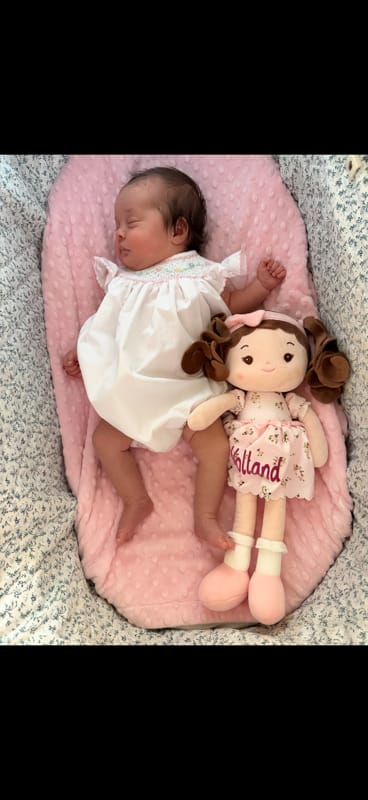 Customer photo review of Leyadoll Soft Plush Personalized Leya Doll, My First Baby Doll