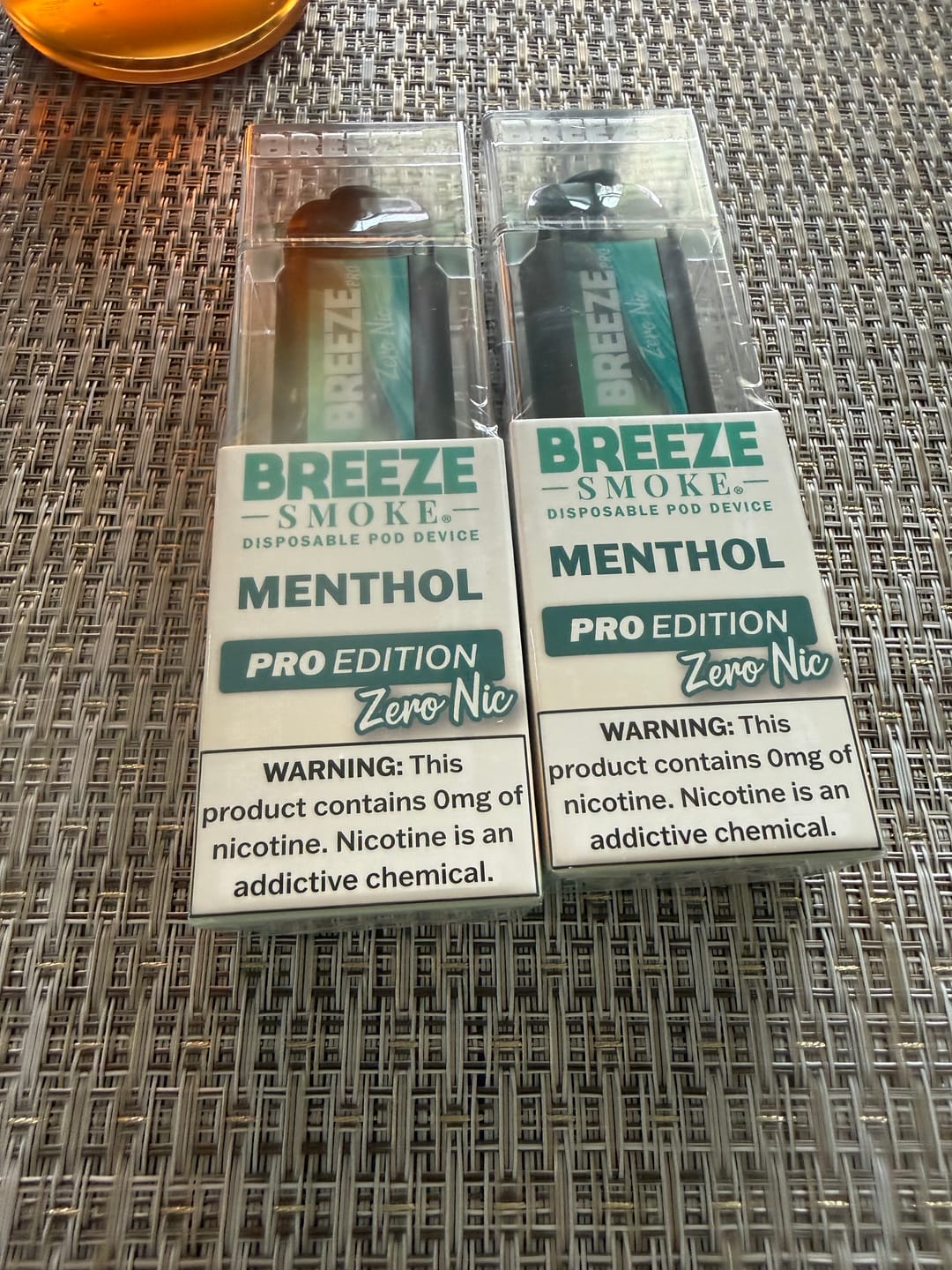 Customer photo review of Breeze Pro 0% Nicotine Disposable Vape