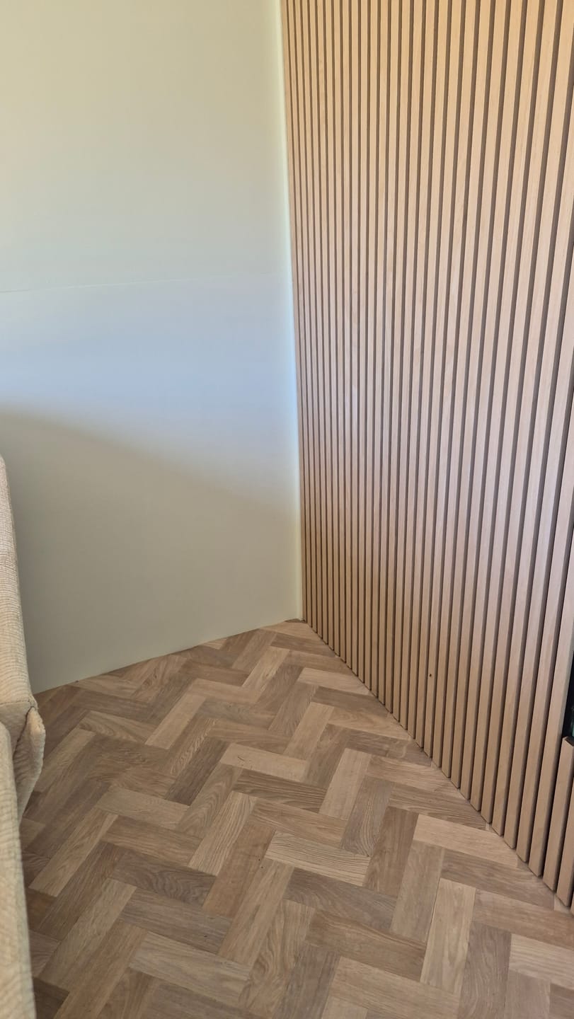 Customer photo review of White Ash Acoustic Wall Panel