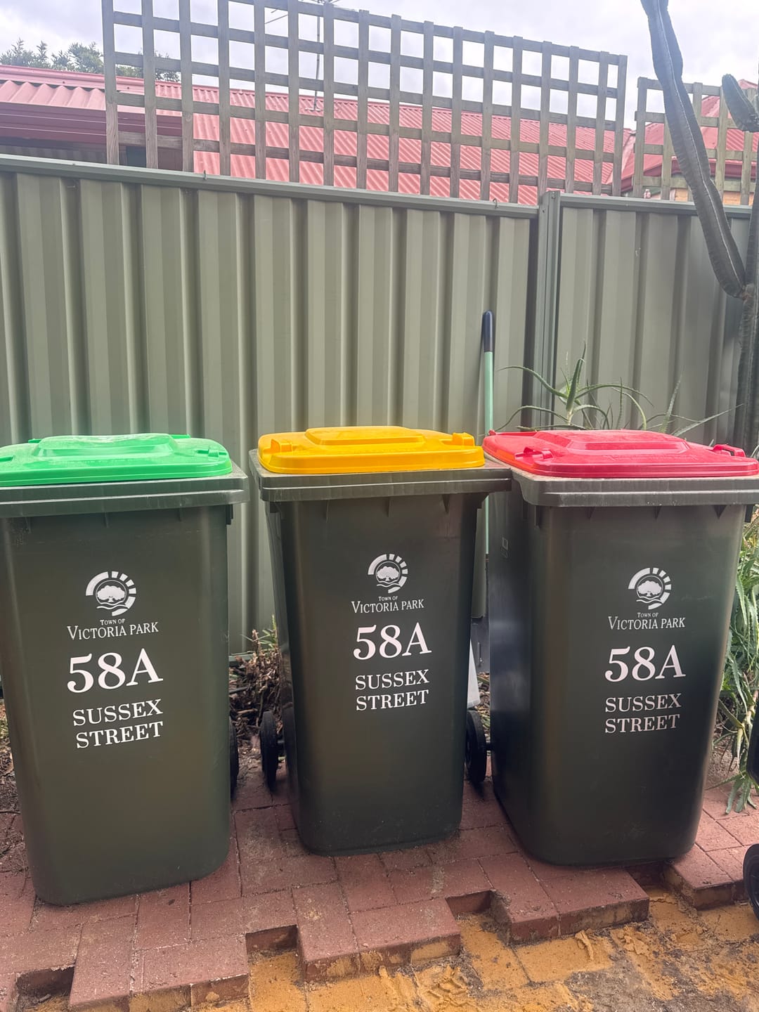 Customer photo review of Wheelie Bin Street Name & Number Sticker