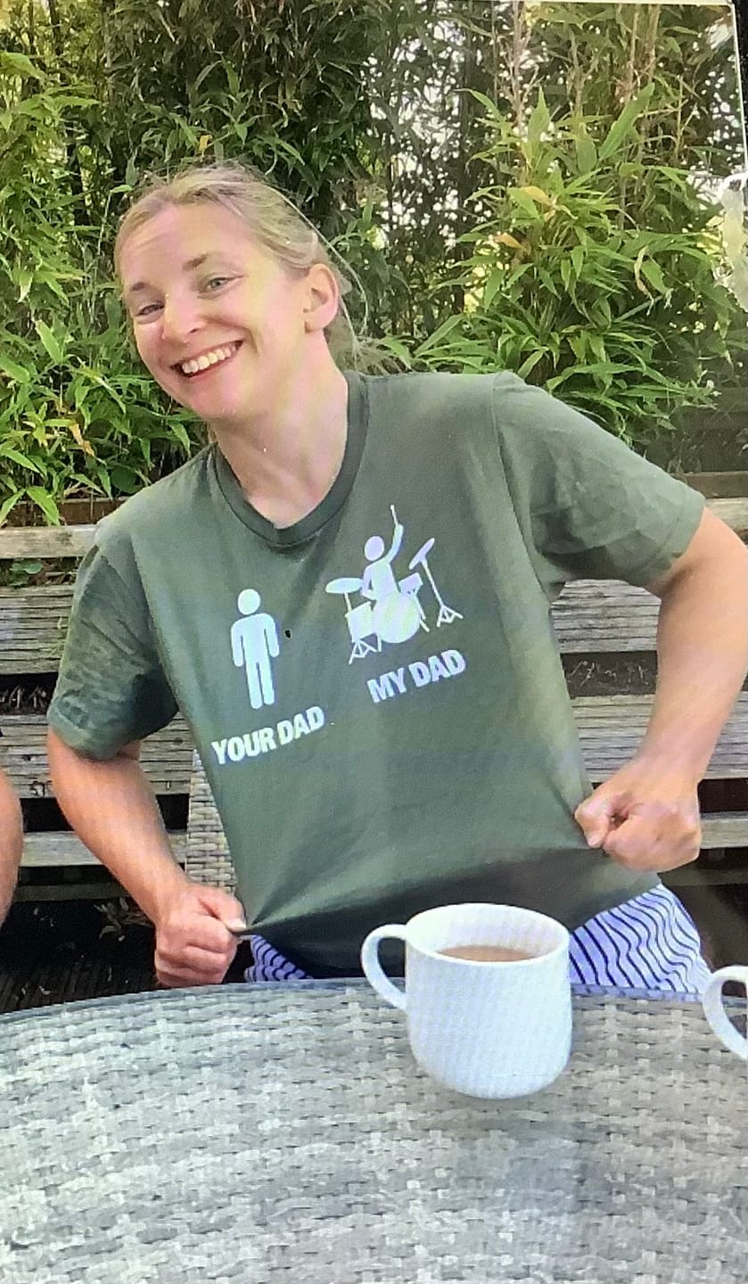 Customer photo review of Your Dad vs. My Dad (Drums) T-Shirt