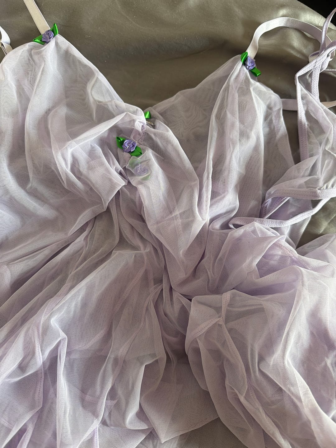 Customer photo review of Ophelia Mesh Pleated Baby Doll