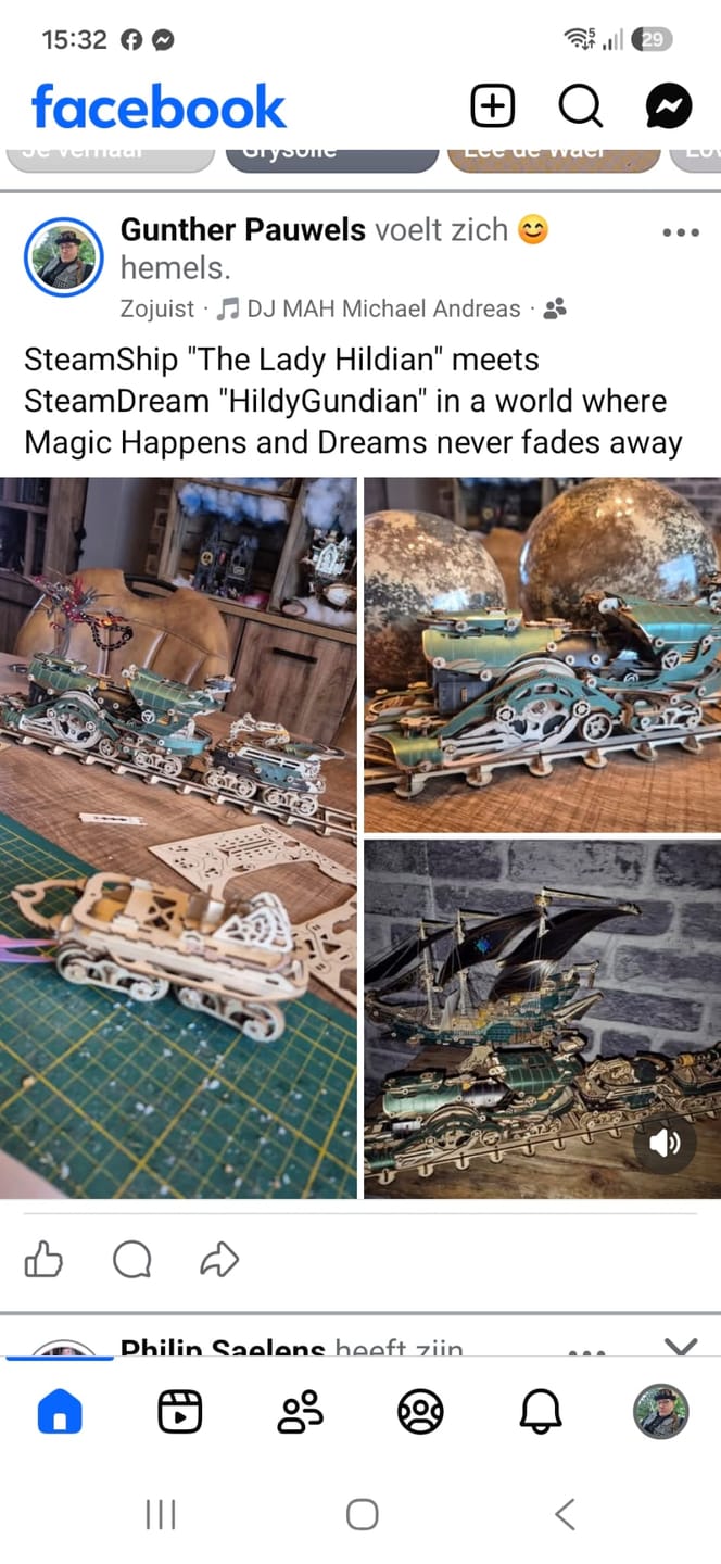 Customer photo review of Rokrgeek Fantasy Steampunk Train 3D Wooden Puzzle