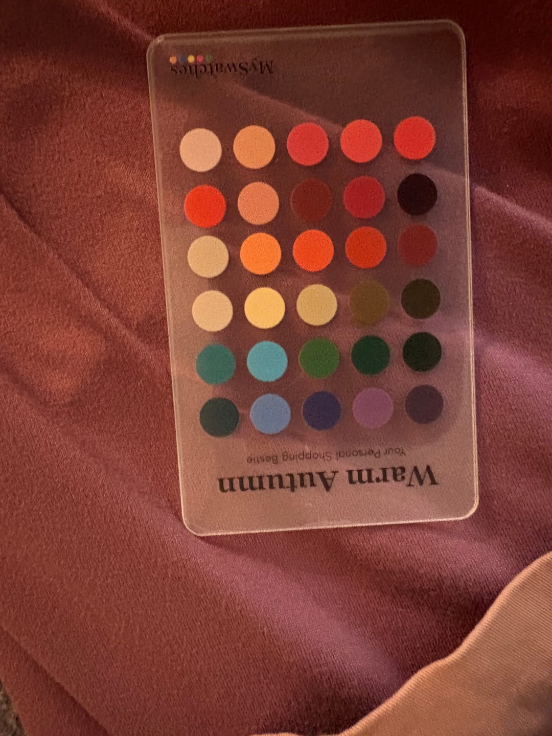 Customer photo review of Personal Swatch Card