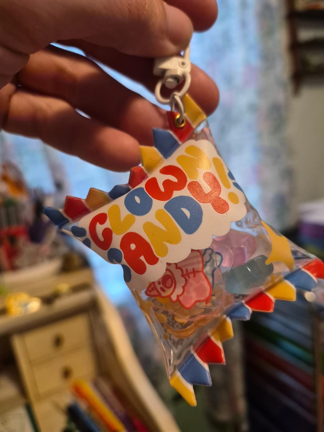Customer photo review of Clown Candy Keychain