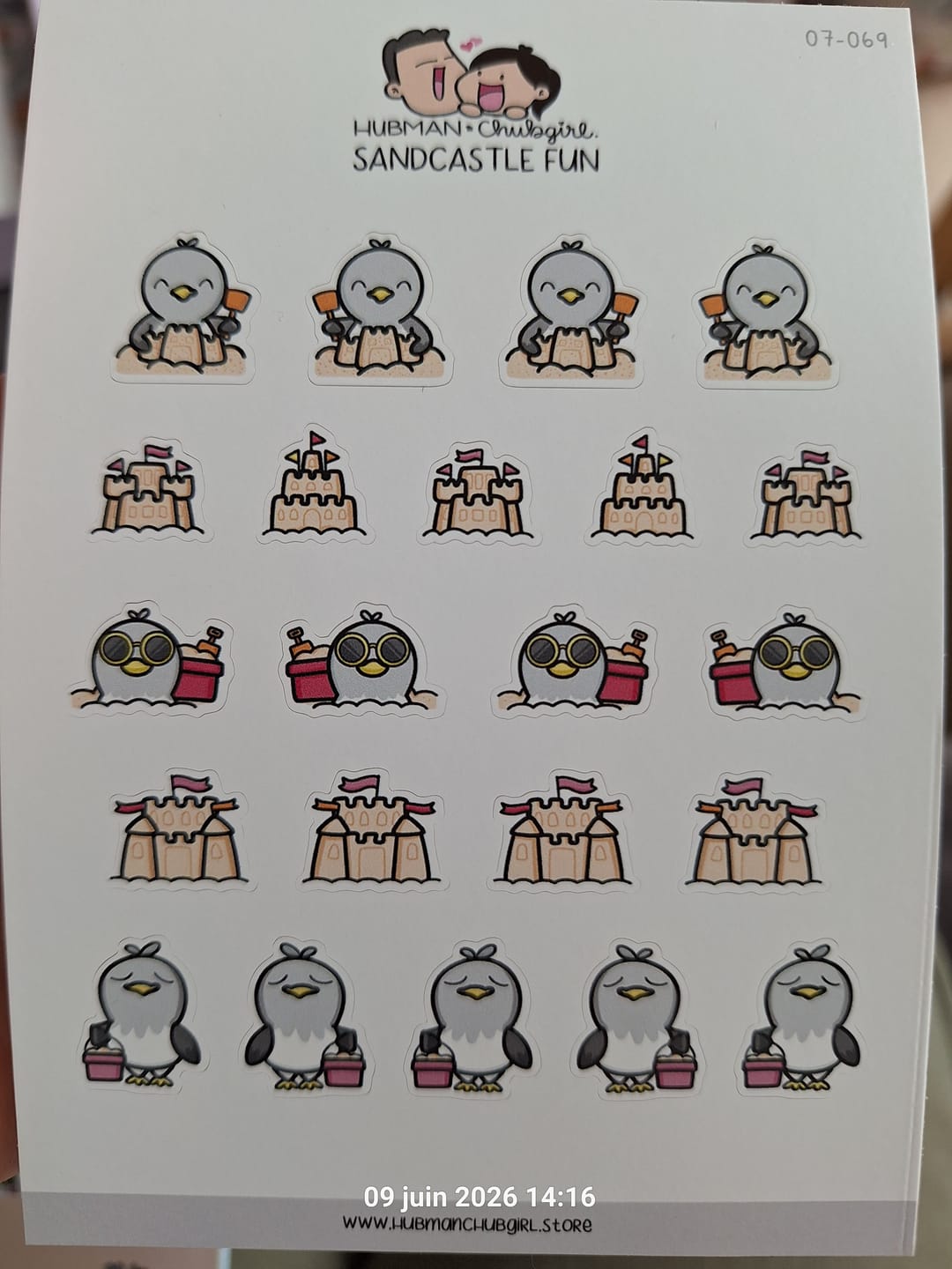 Customer photo review of Sandcastle Fun Planner Stickers
