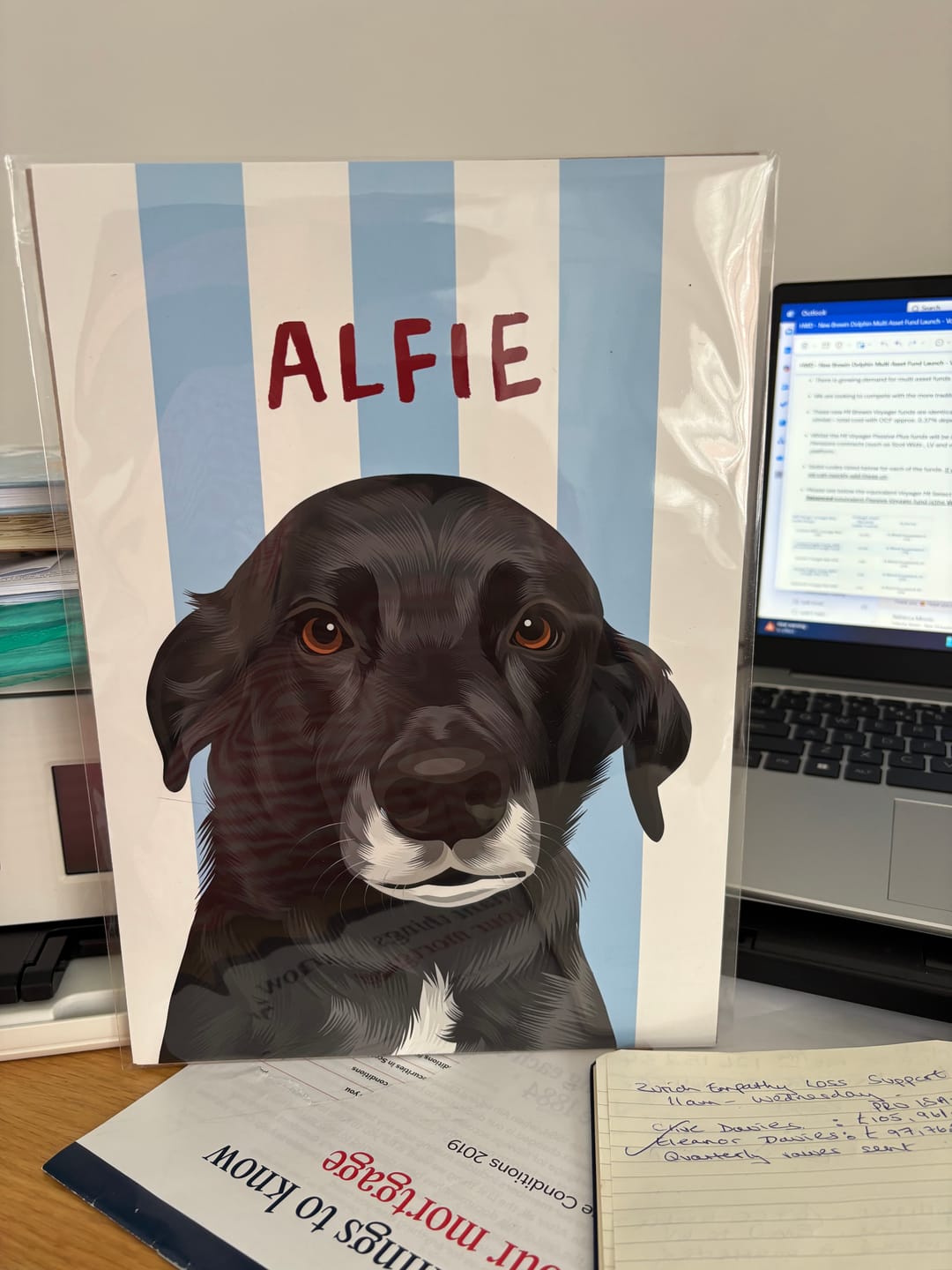 Customer photo review of Stripy | Custom Pet Portrait