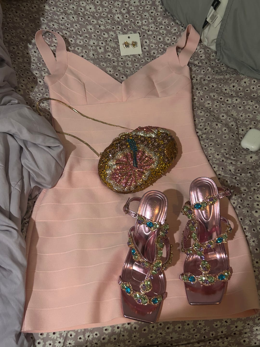 Customer photo review of KHAI-PINK EMBELLISHED STILETTO SANDAL