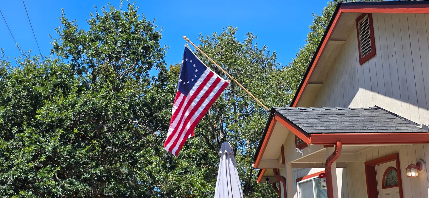 Customer photo review of 3' x 5' Betsy Ross Flag Set
