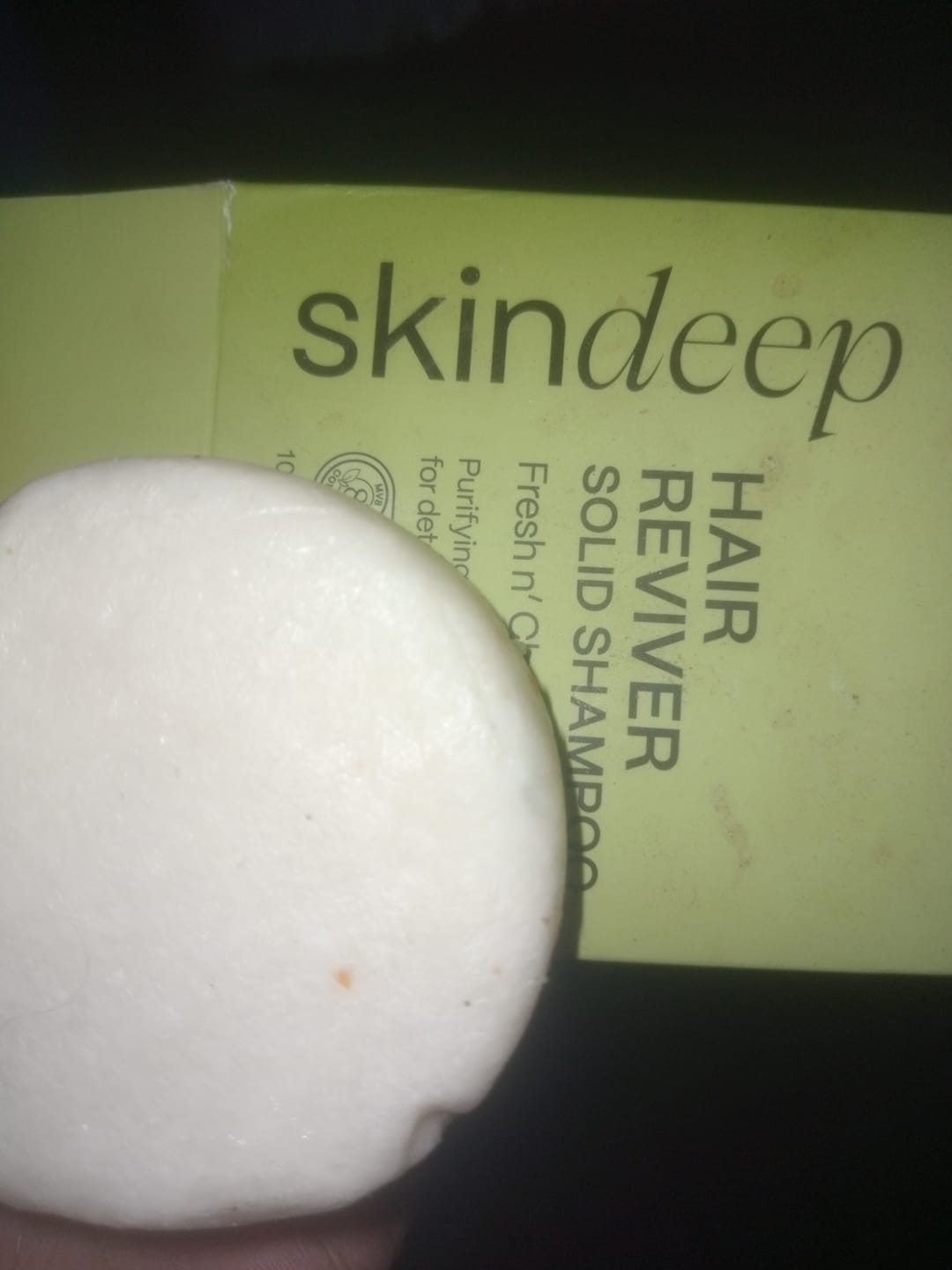 Customer photo review of HAIR REVIVER - Tea Tree & Mint Solid Shampoo