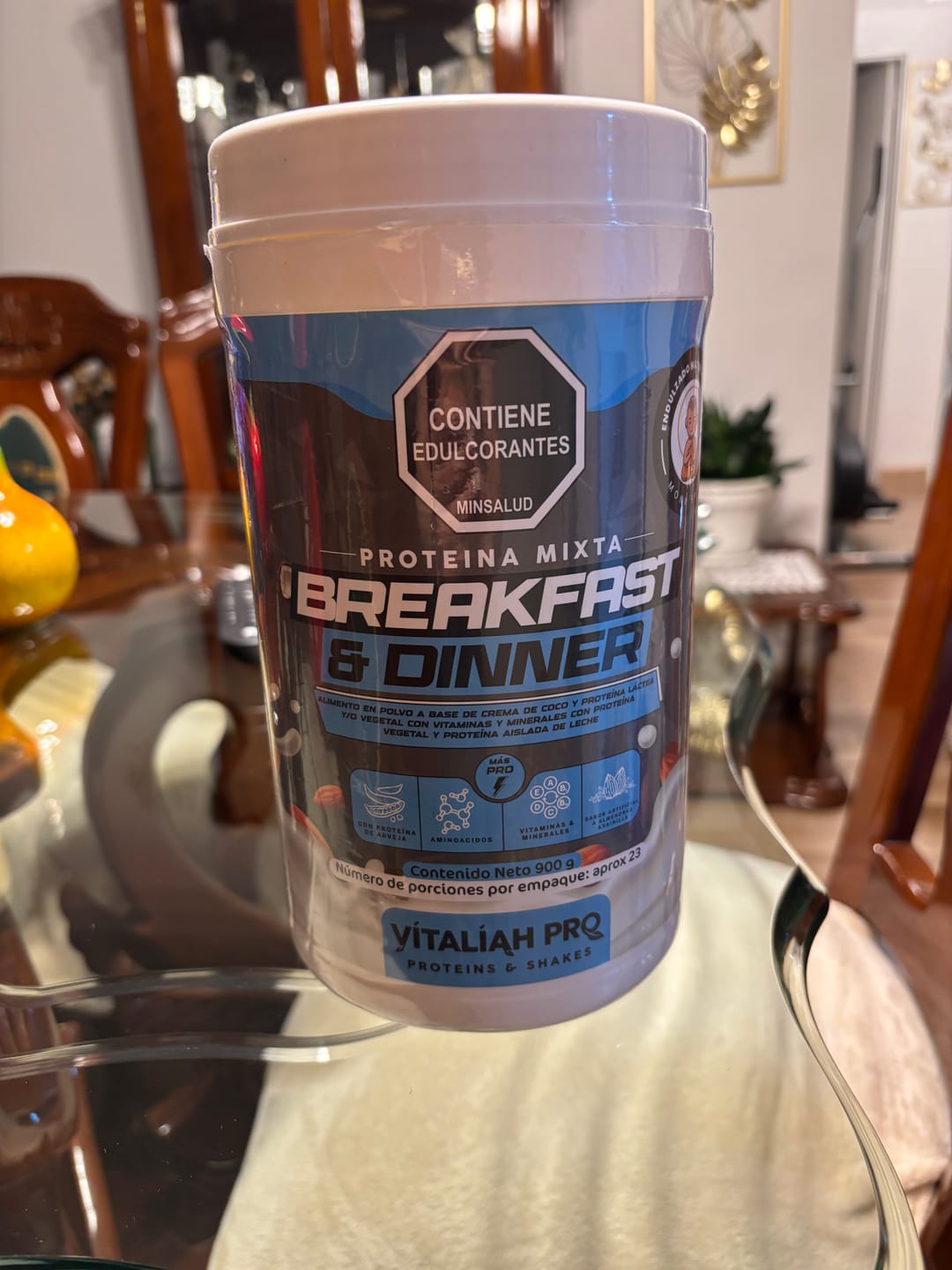 Customer photo review of Batido Proteína Mixta Breakfast & Dinner 900 g - Vitaliah Pro