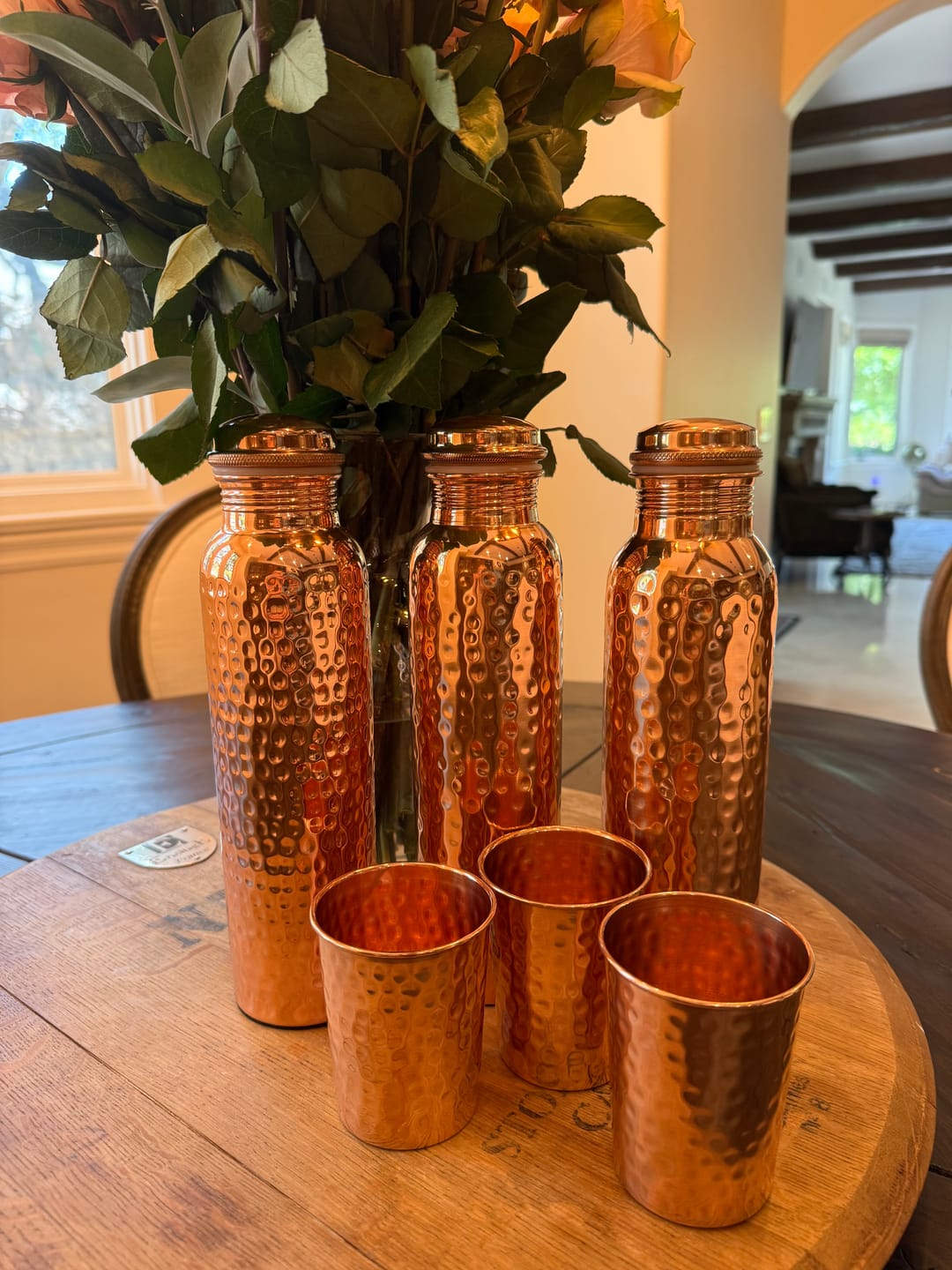 Customer photo review of Himalayan Ayurvedic Pure Copper Bottle