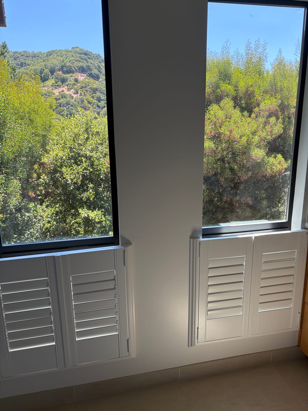 Customer photo review of Painted Wood Plantation Shutter