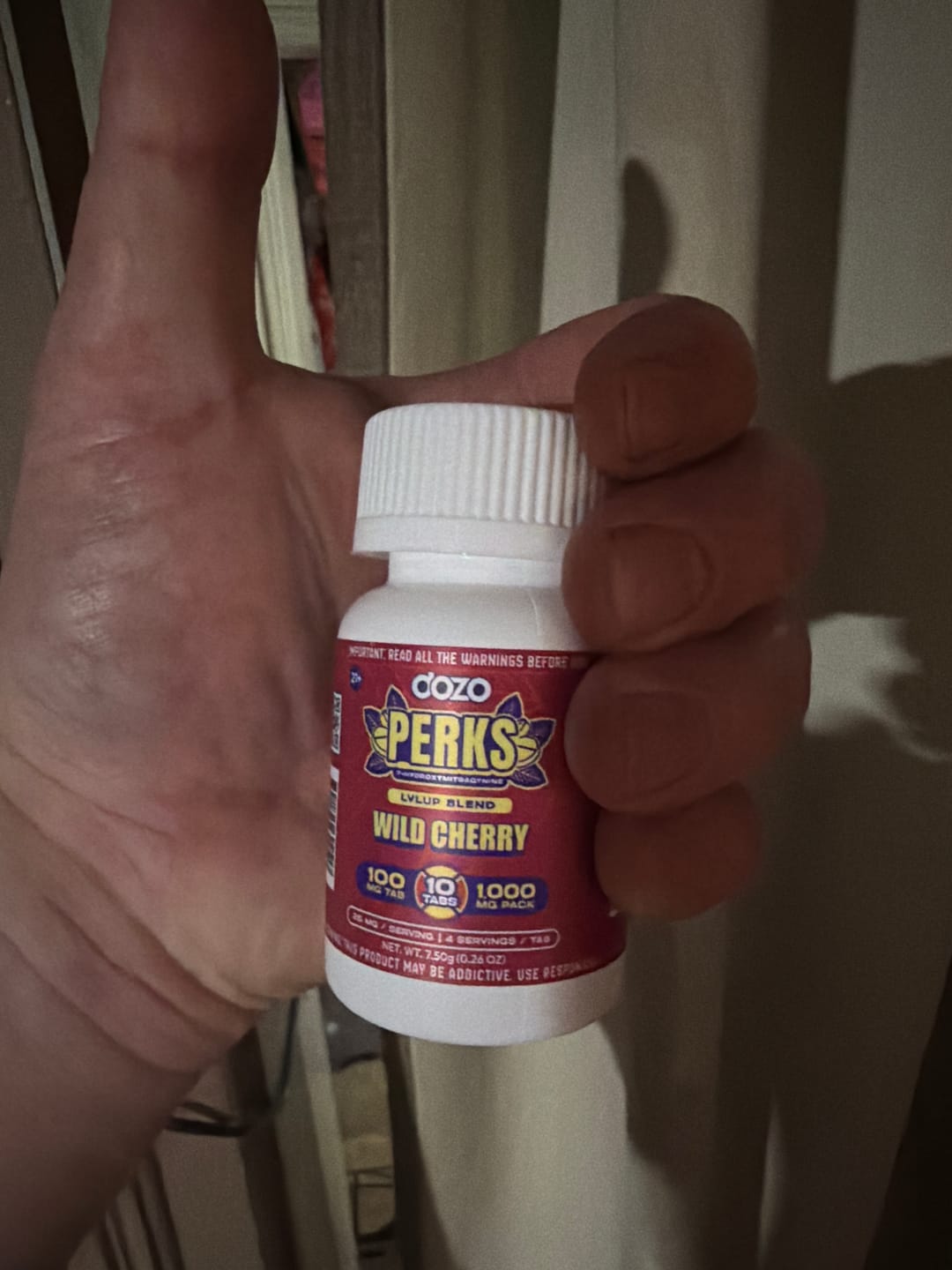 Customer photo review of 10ct 100mg Dozo PERKS 7-OH | 1,000 mg Jar