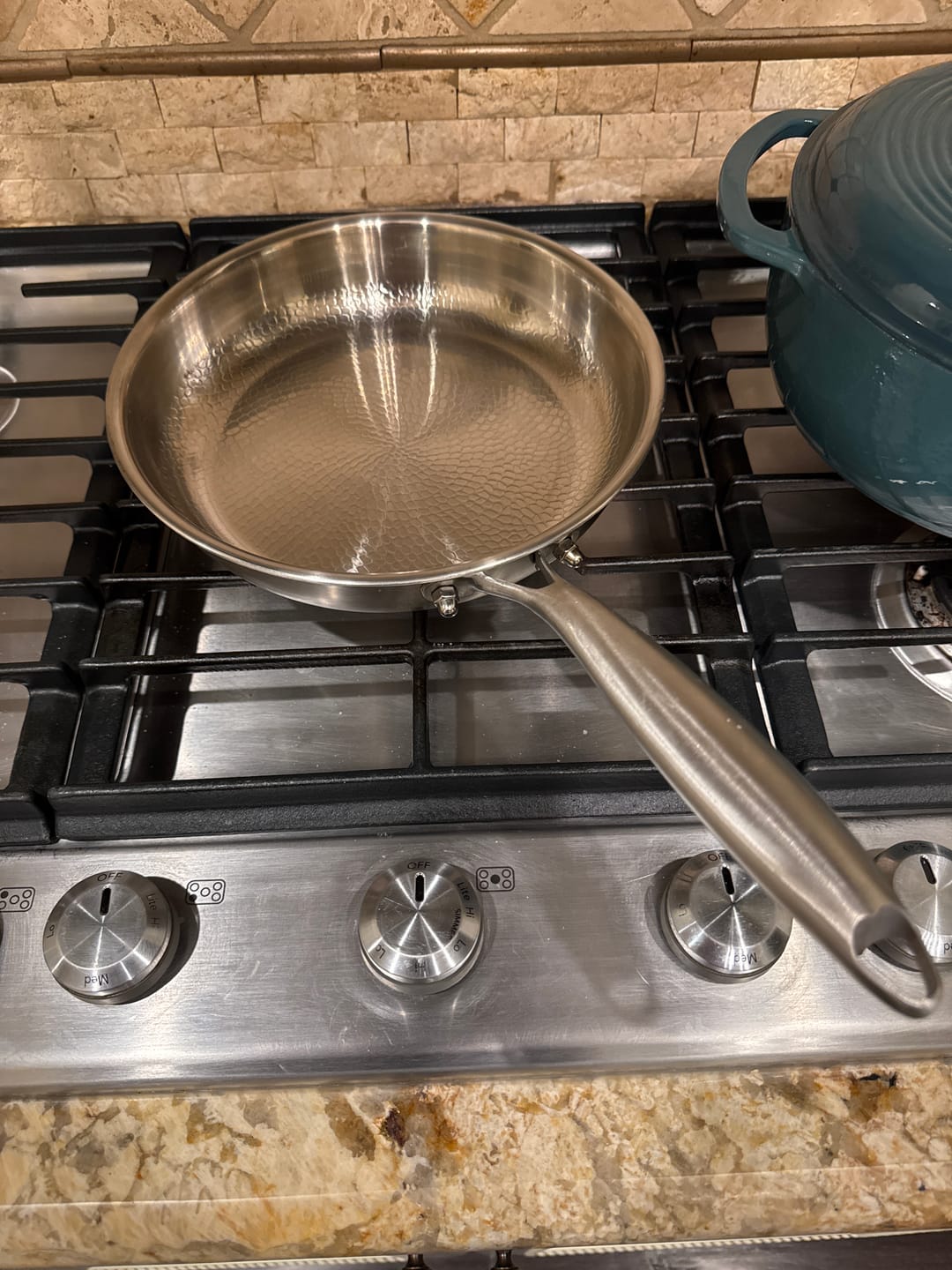 Customer photo review of Hand-Hammered Titanium Pan