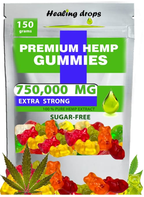 Customer photo review of Hemp Gummy Bears 750,000mg Sugar-Free Premium Organic + Vitamins: C B D E + Omega 3 6 9