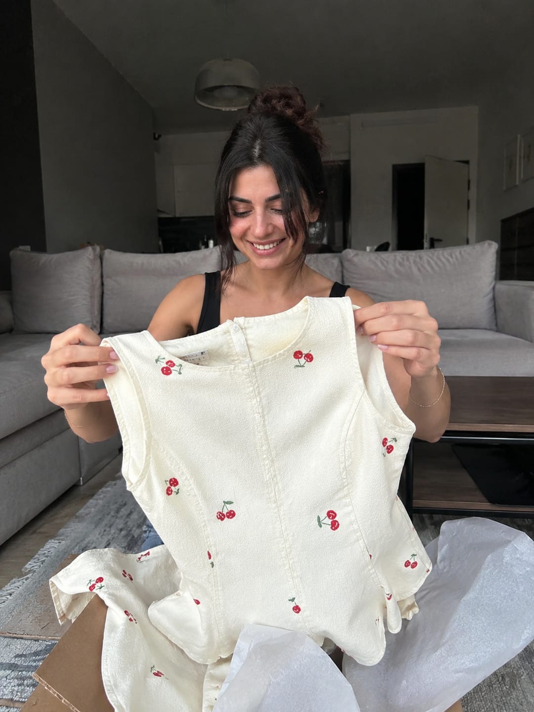 Customer photo review of Kadın Yeni Model Bol Kesim Pantolonlu İkili Takım,