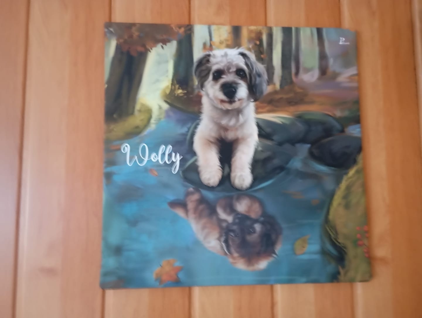 Customer photo review of Handgemaltes Haustierportrait auf Premium Leinwand im Double Stil