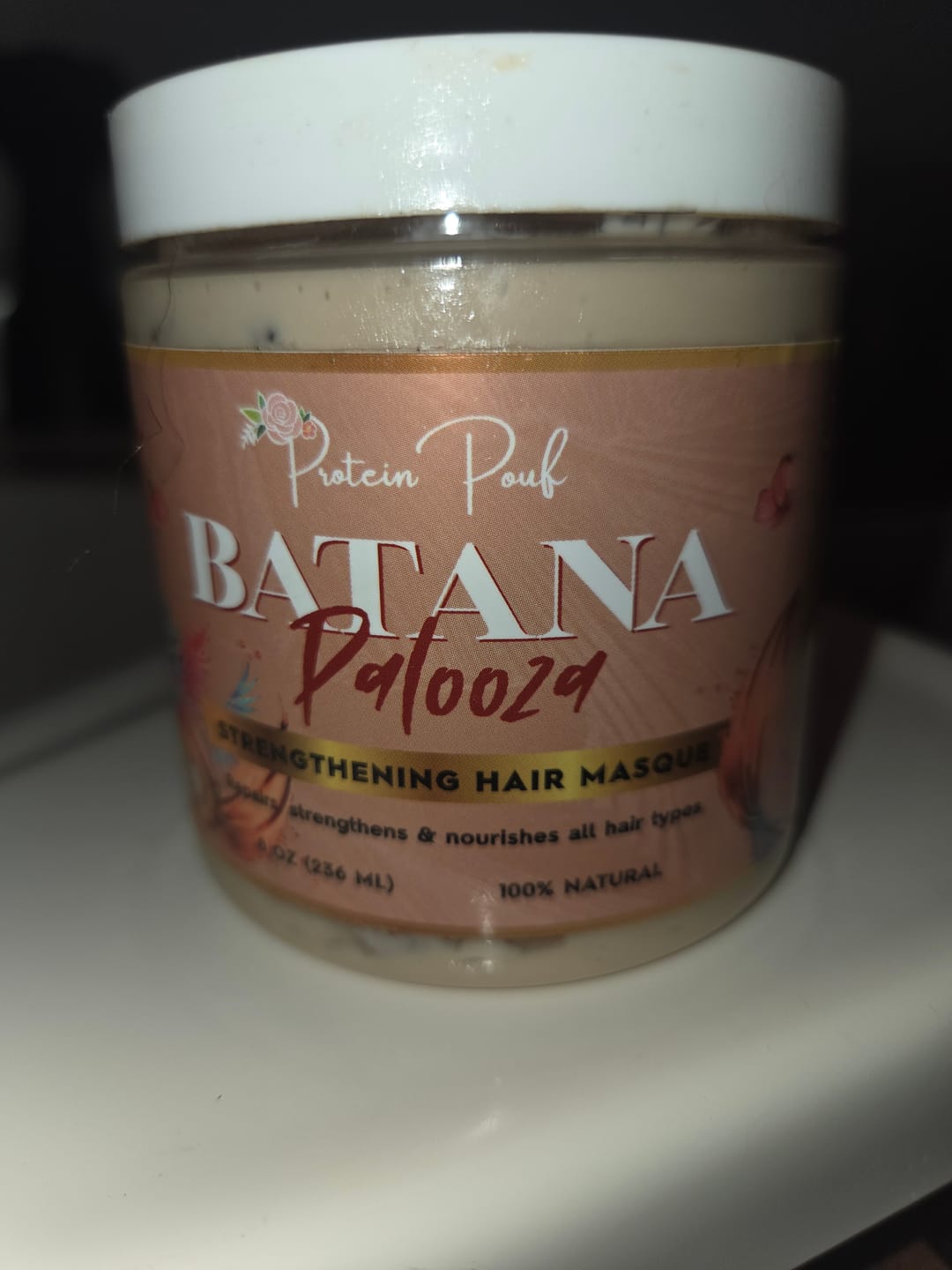 Customer photo review of Batana PALOOZA Strengthening Hair Masque 8oz | 12oz