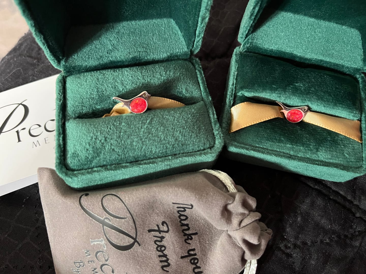 Customer photo review of Robin Keepsake Charm