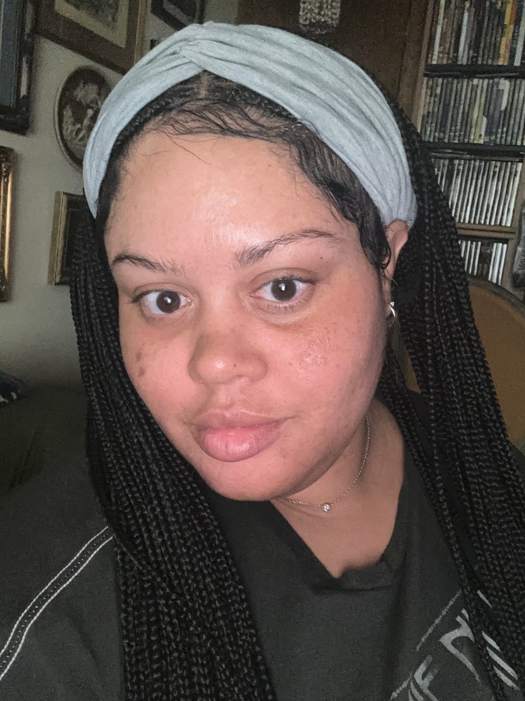 Customer photo review of Shade Knotless Braid Wig, Swiss Full Lace, Color 1B (Ready To Ship)