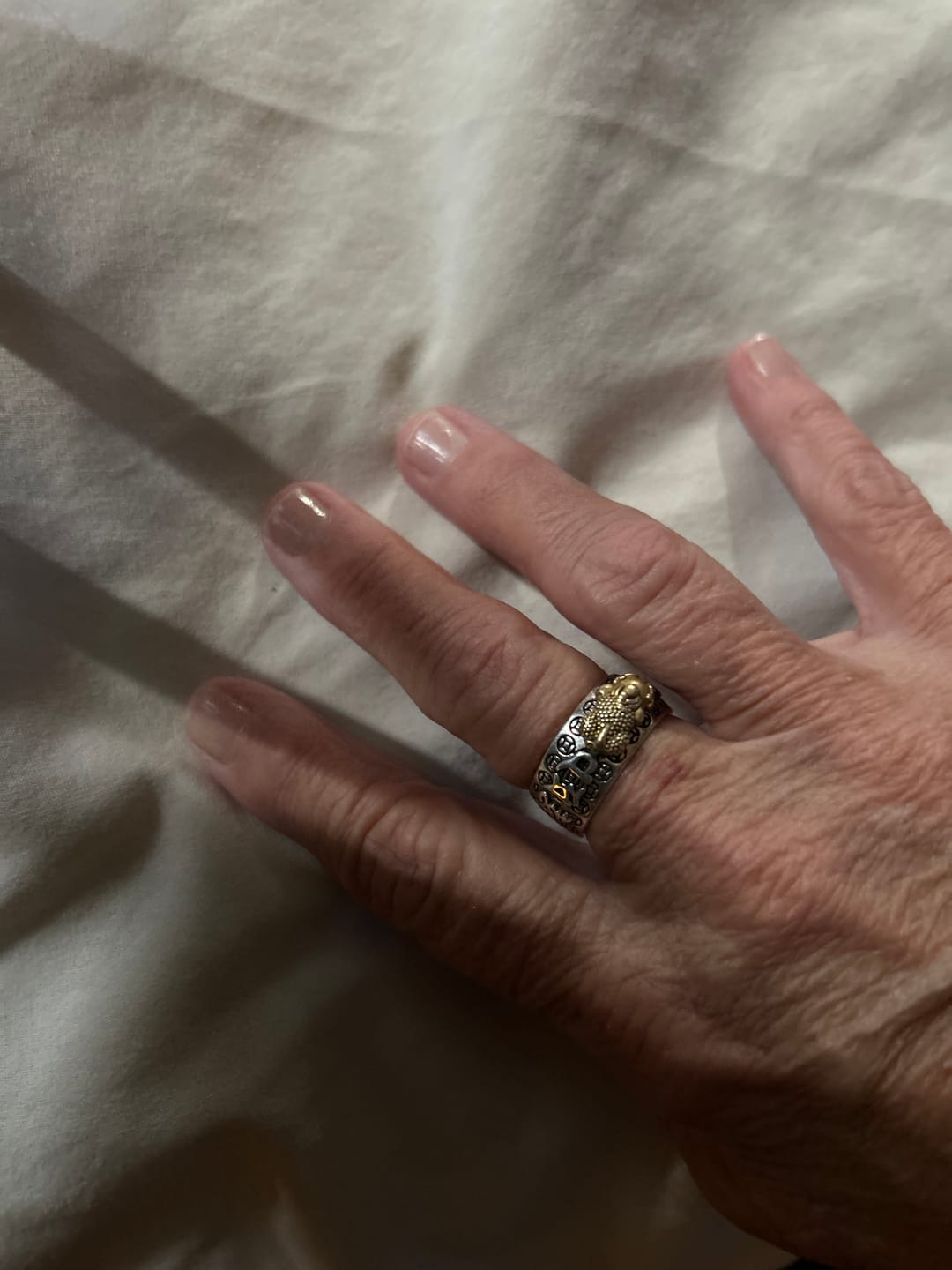 Customer photo review of FuAttract FengShui Pixiu Mantra Ring for Wealth Success & Protection