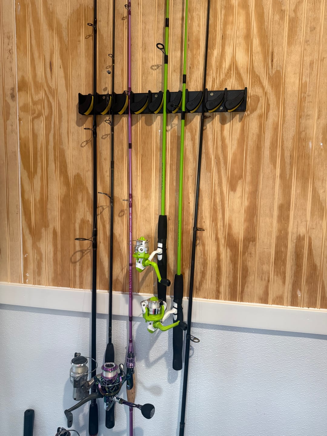 Customer photo review of Beyond Fishing GripLock Vertical Fishing Rod Rack
