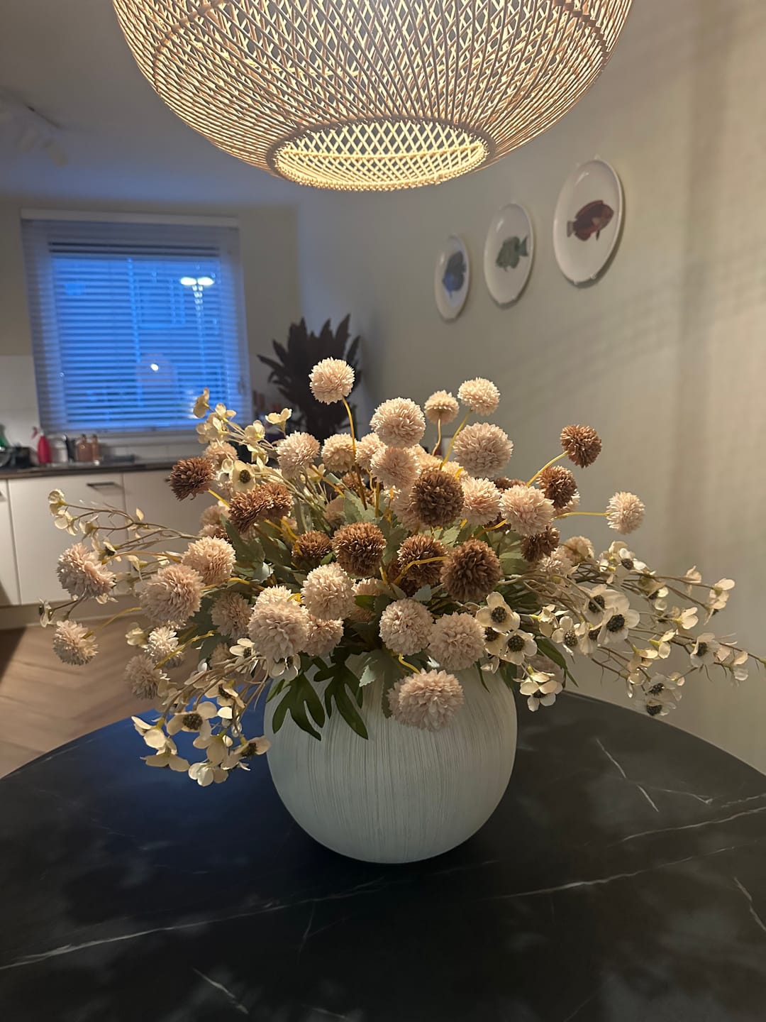 Customer photo review of Zijden Kiku Bloemen - Crème Mix