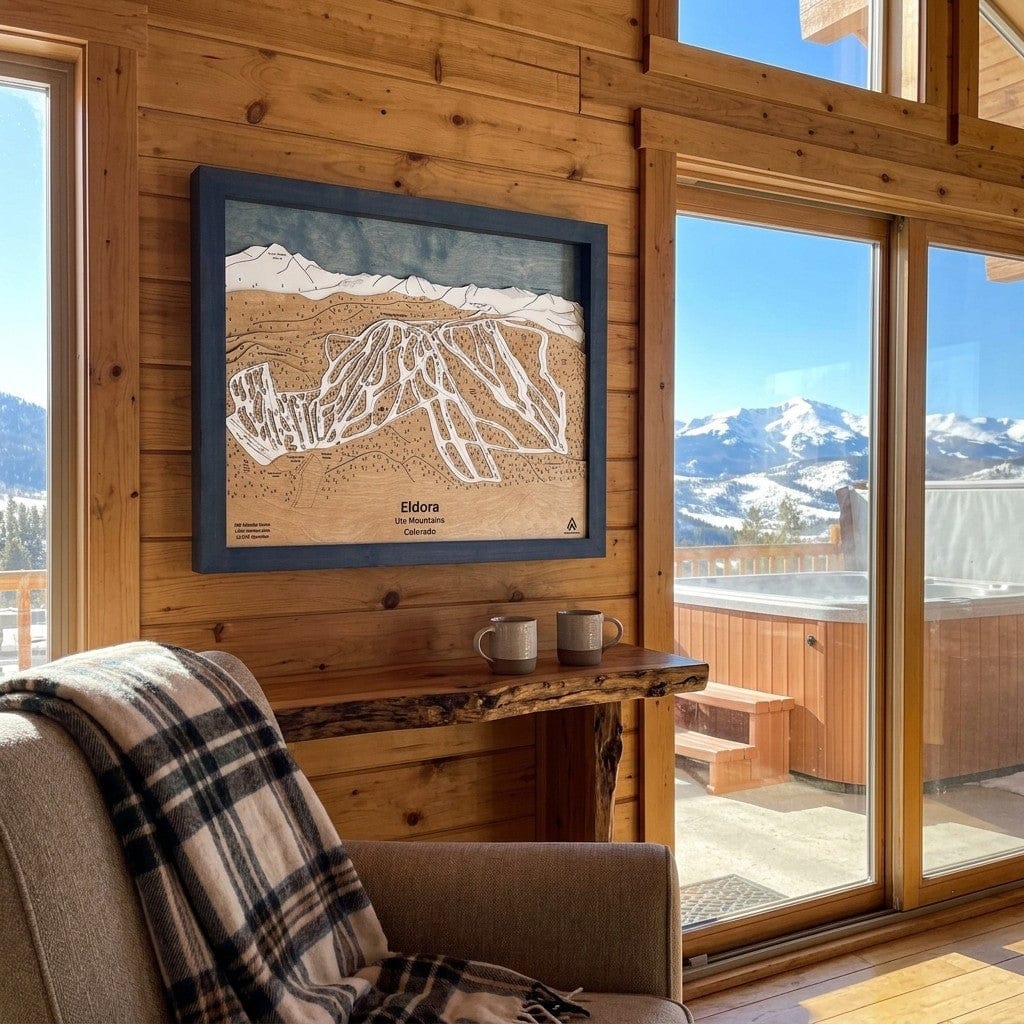 Customer photo review of Eldora Mountain, Colorado Ski Map Art