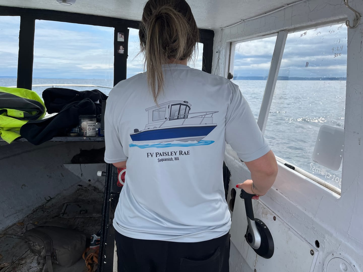 Customer photo review of Dri-Fit Custom Boat Shirts - Short Sleeve