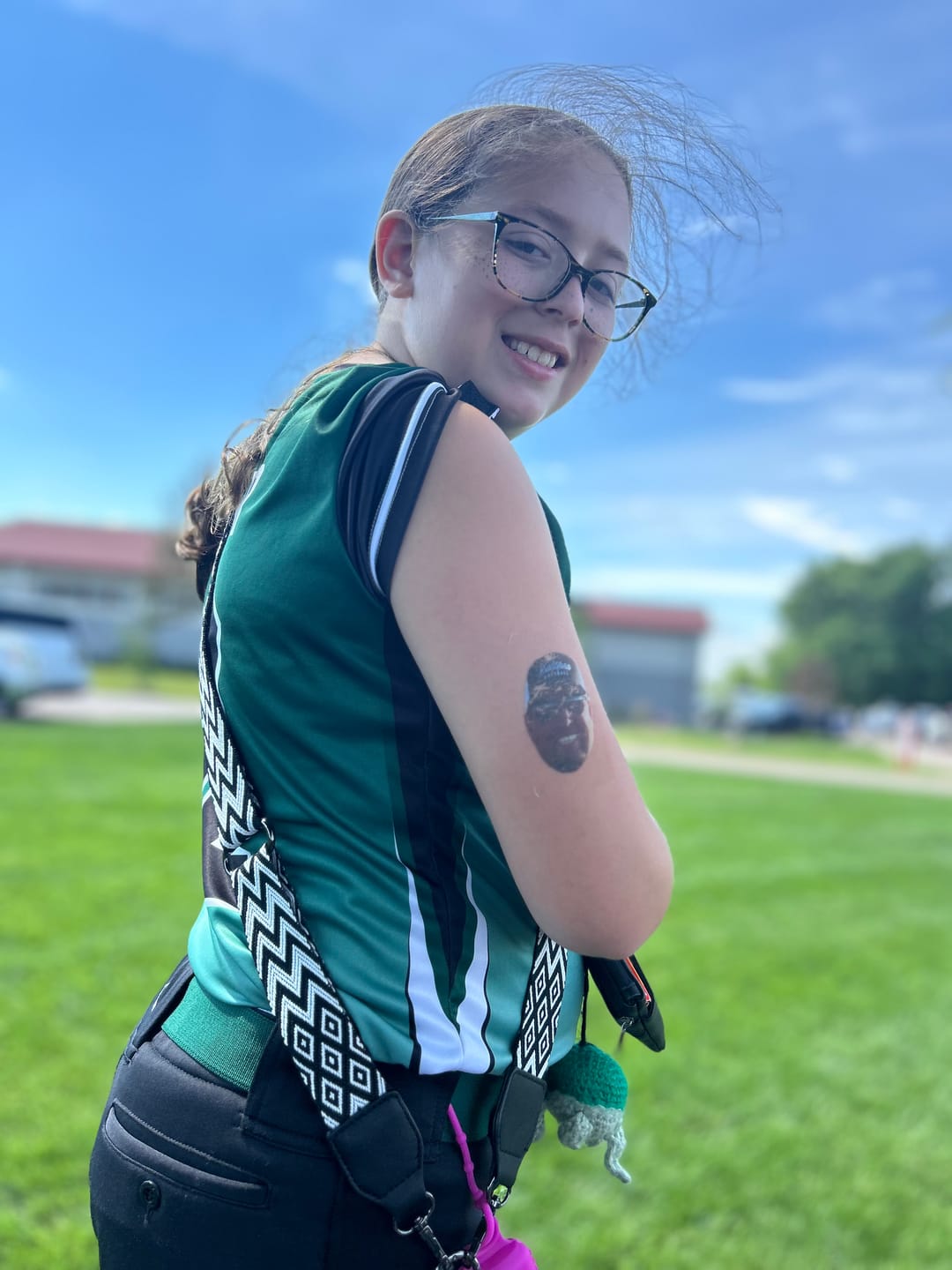 Customer photo review of Custom Photo Adult Face Temporary Tattoo