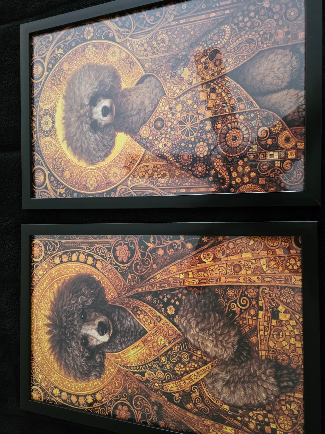 Customer photo review of Golden Pet (Klimt Style) - Personalized Poster