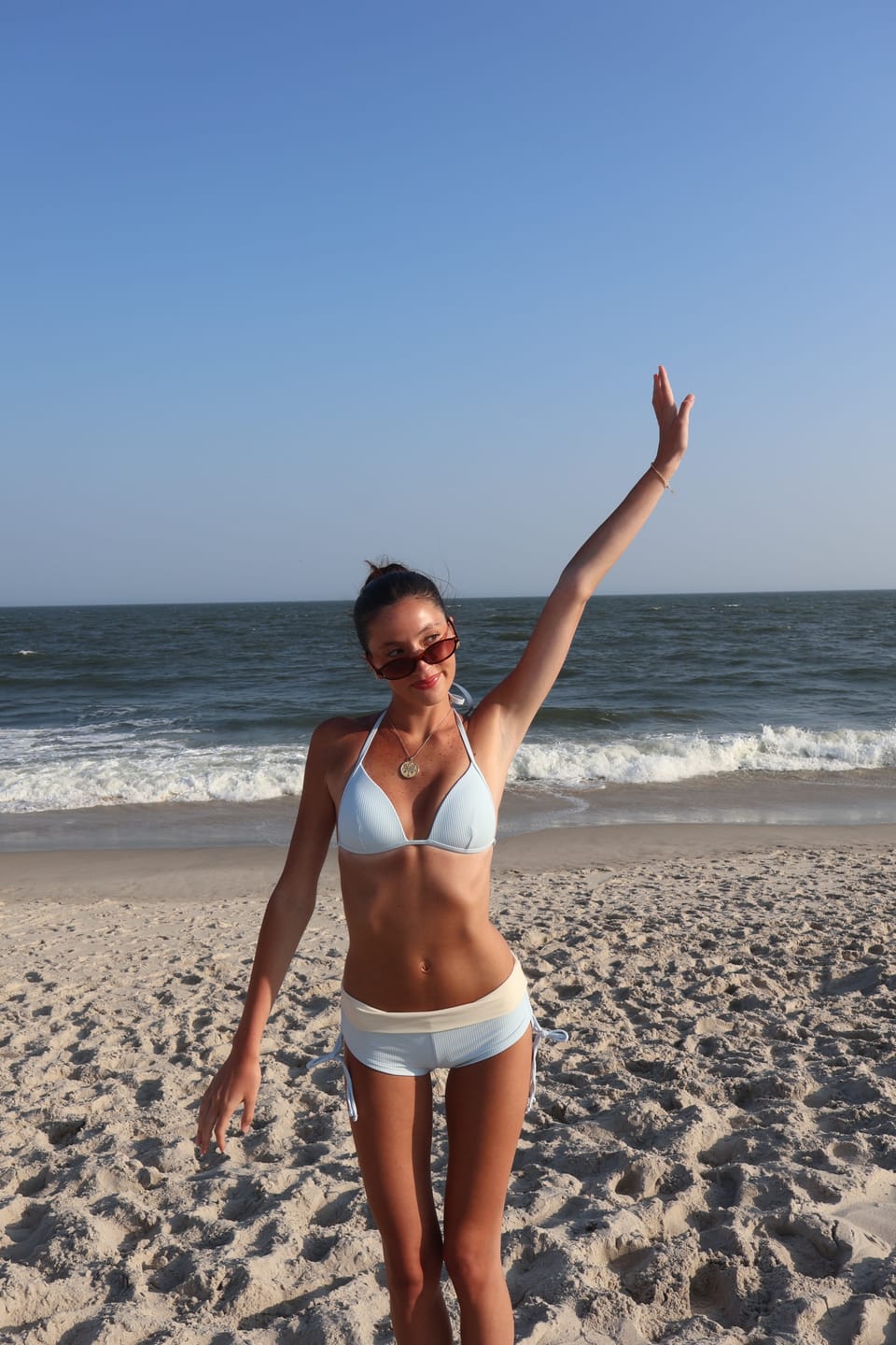 Customer photo review of Seamolly Y2K Triangle Push Up Top & Foldover Cheeky Boyshorts Bikini Set