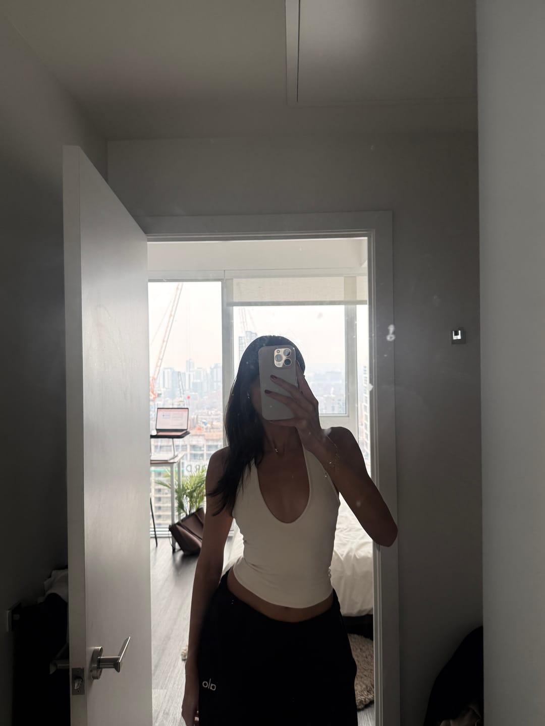 Customer photo review of The Halter Tank / Cream