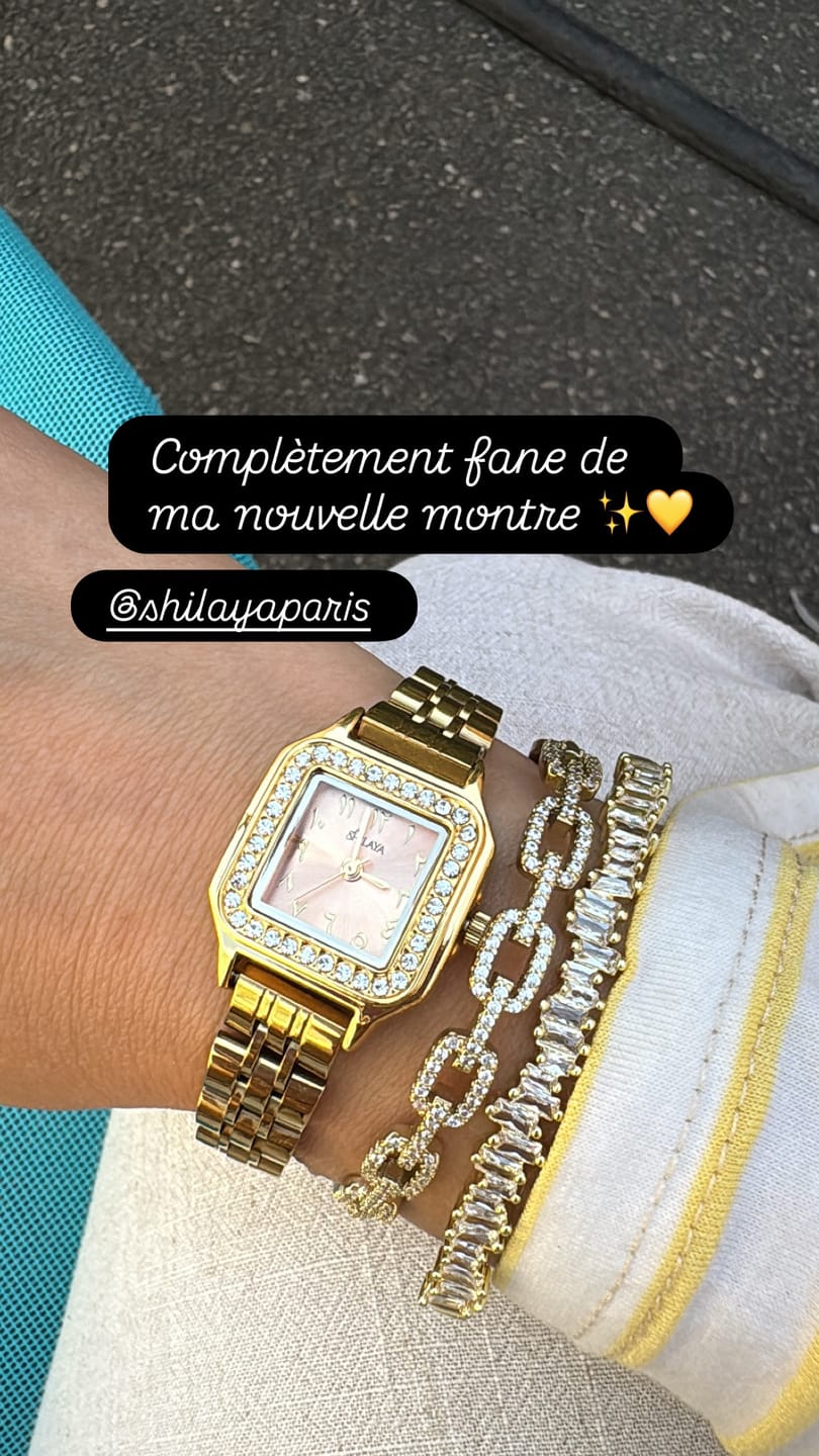 Customer photo review of LA PEACH MONTRE DORÉ AVEC CHIFFRES ARABES