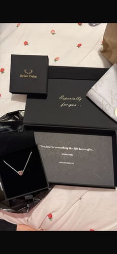 Customer photo review of Amo Heart Necklace in Silver