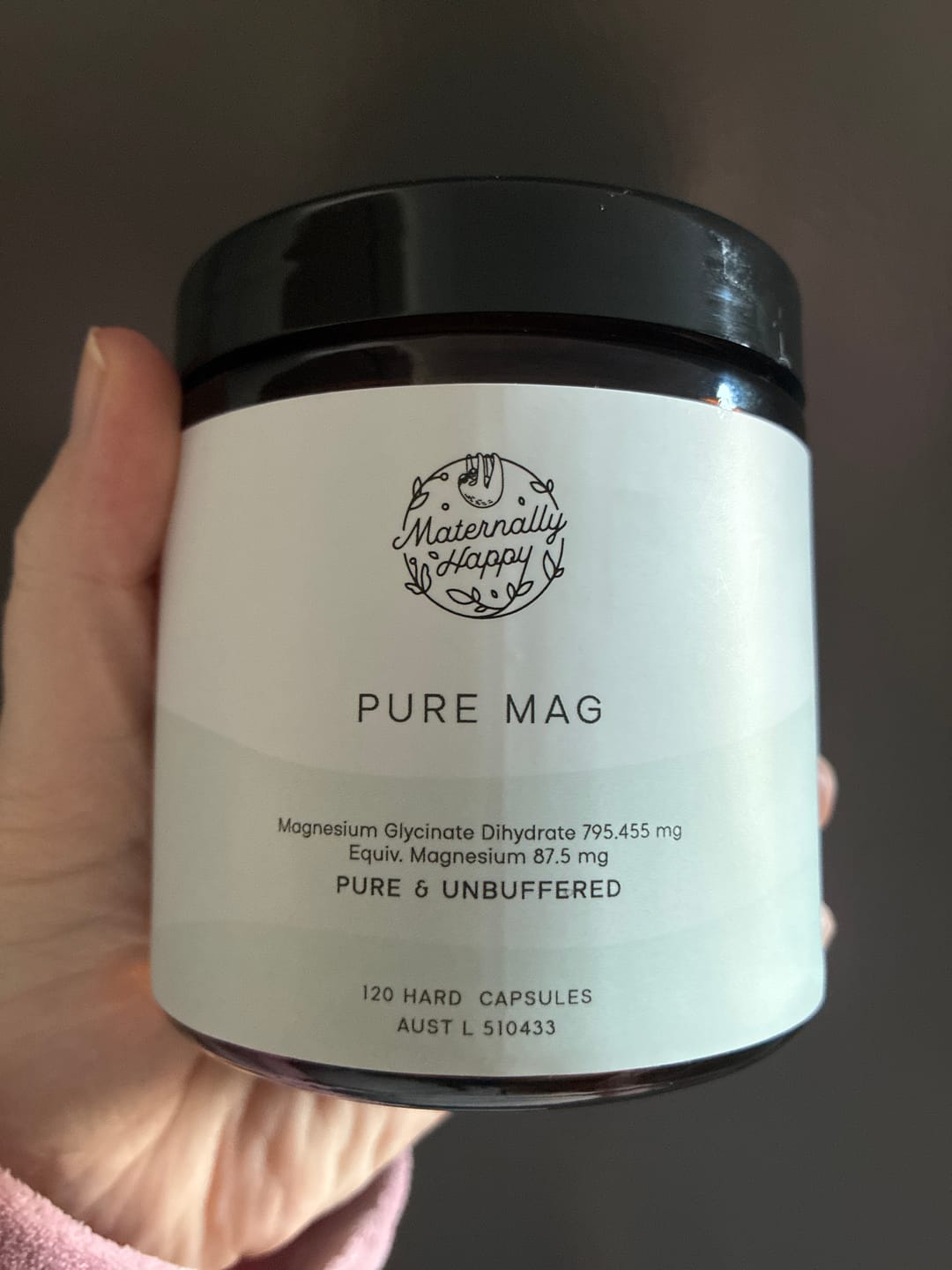 Customer photo review of Pure Mag | Unbuffered Magnesium Glycinate