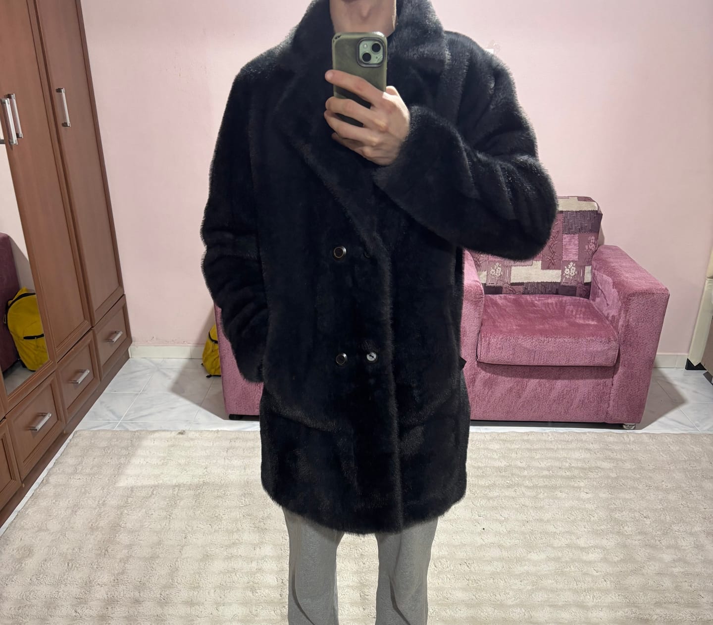 Customer photo review of BILSON™ Çift Taraflı Vizon Kaban