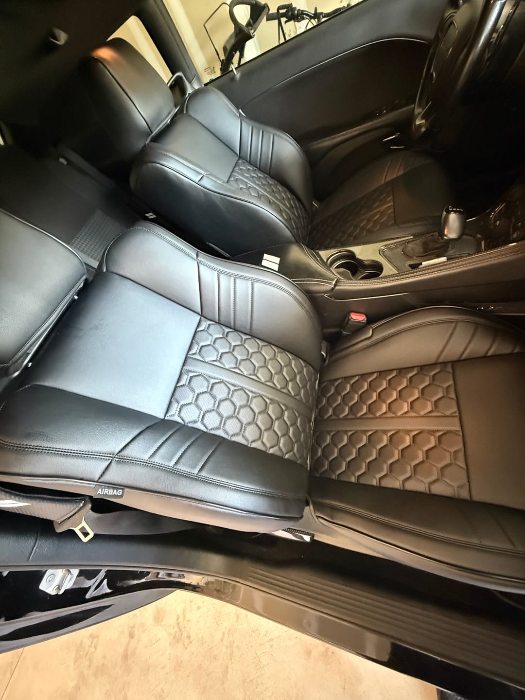 Customer photo review of 2015-23 Dodge Challenger Custom Performance Seat Covers