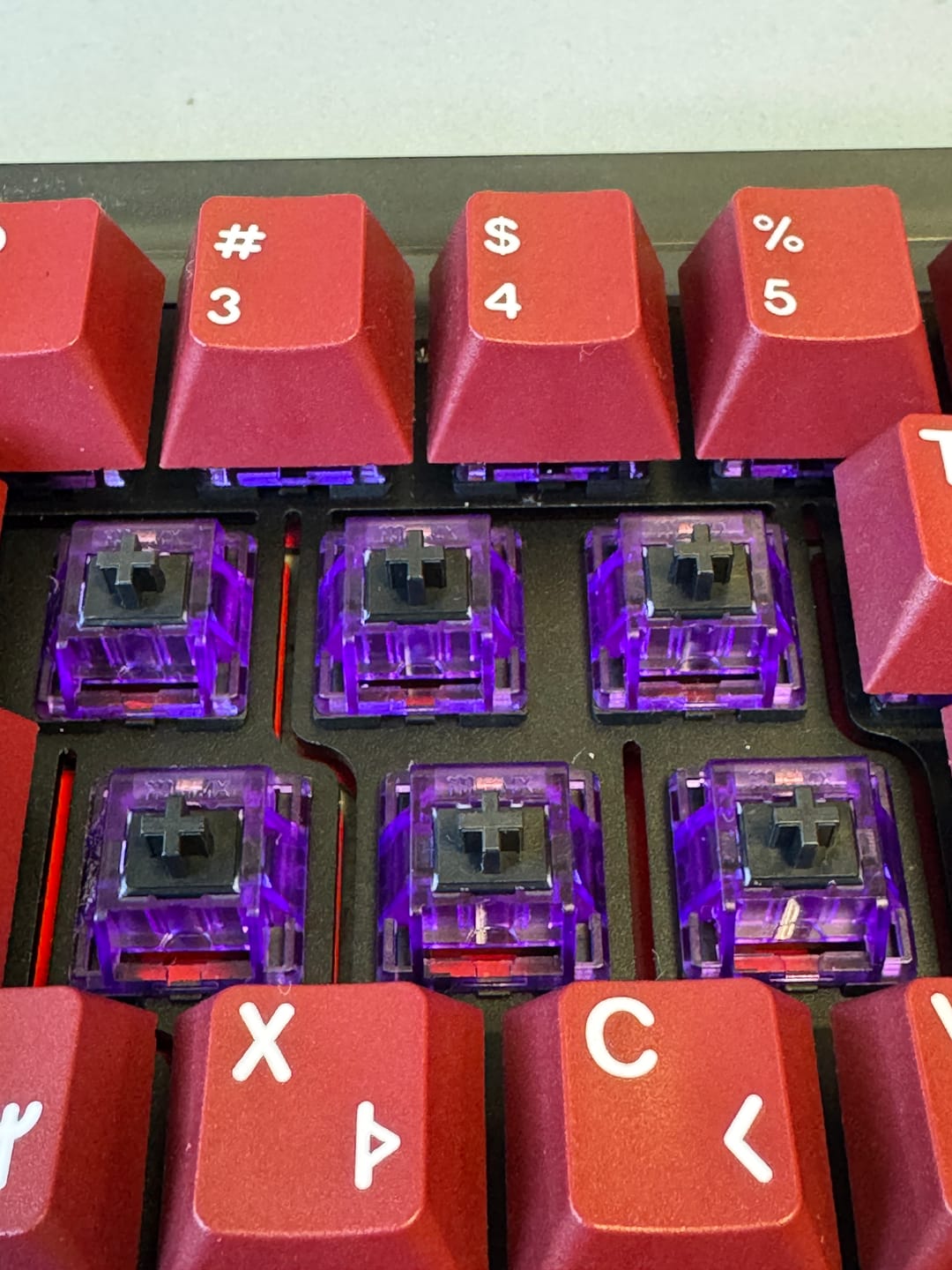 Customer photo review of HMX Cthulhu Linear Switch FACTORY LUBED (10PCS)