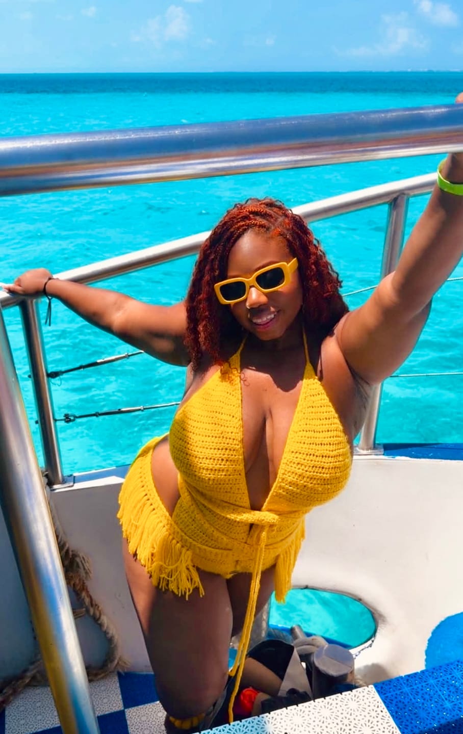Customer photo review of Mini Halle Crochet One Piece