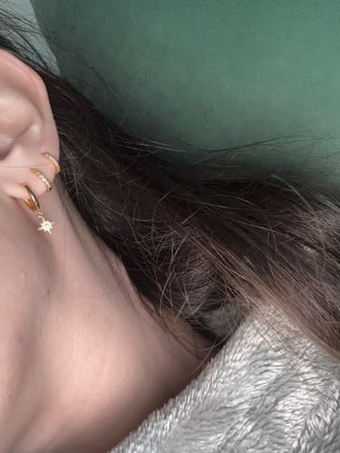 Customer photo review of Pendientes Triple Aros