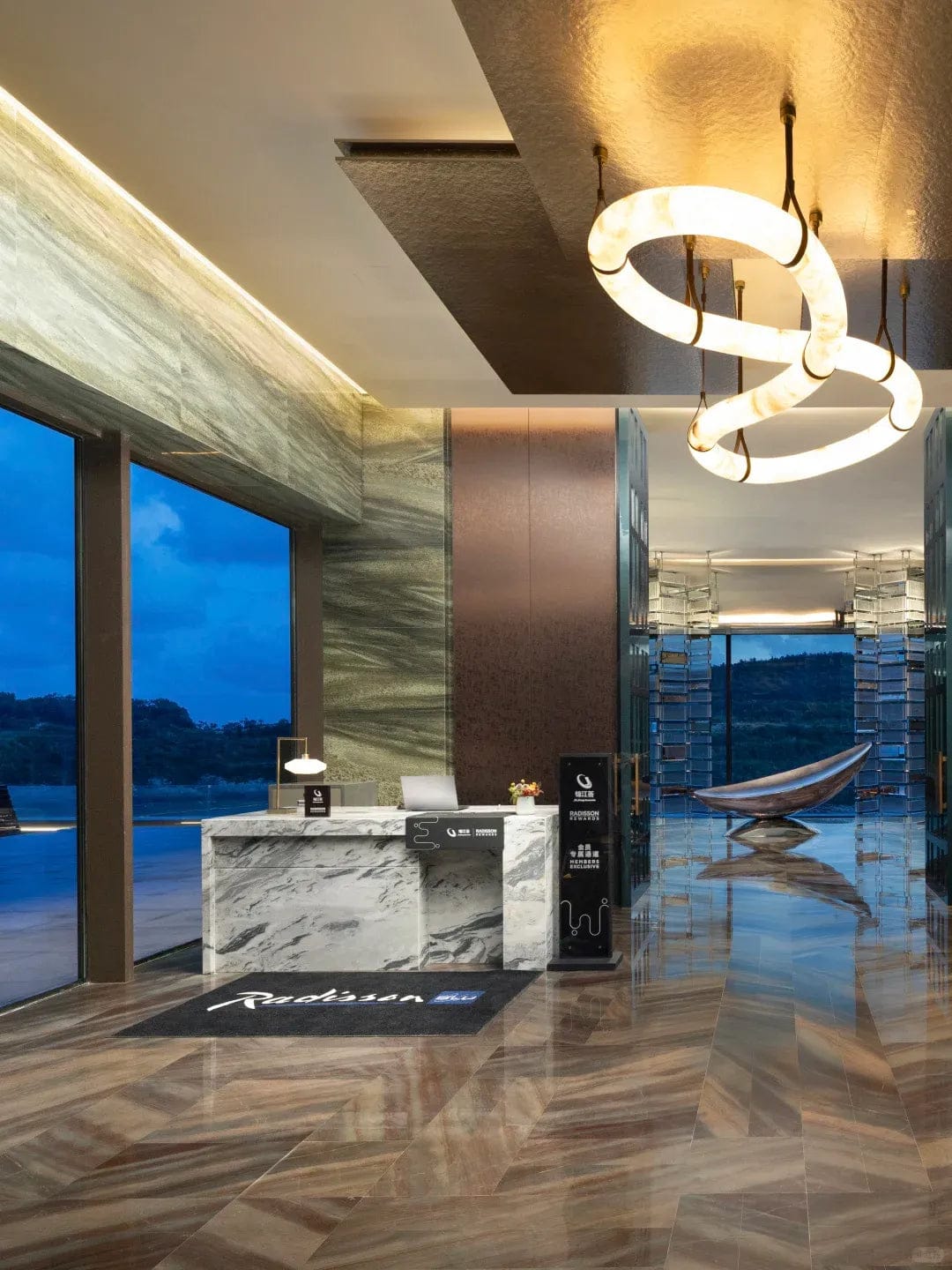 Customer photo review of Infinity Alabaster Chandelier | Brass Leather Strap LED Hanging Light