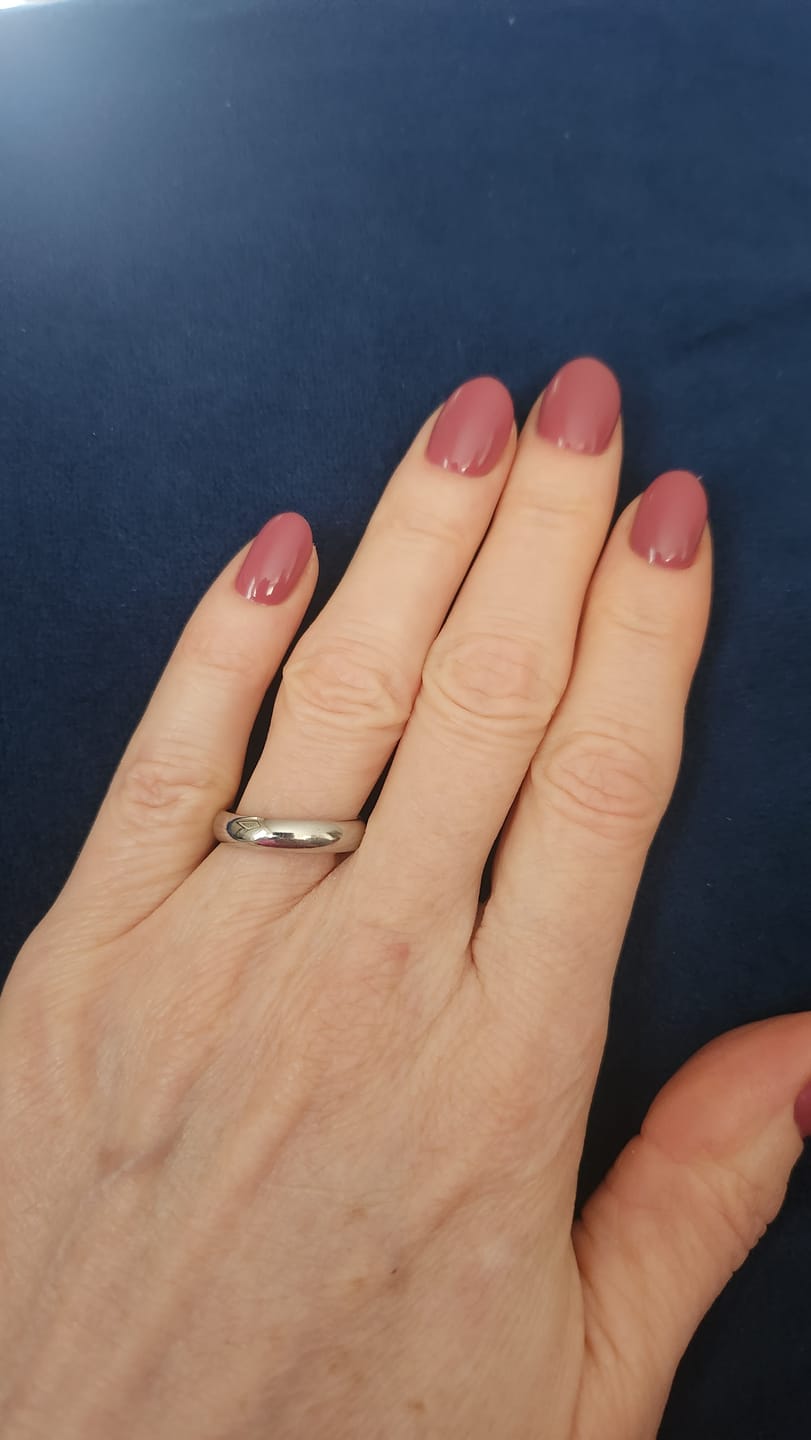 Customer photo review of 4mm Dome Wedding Band