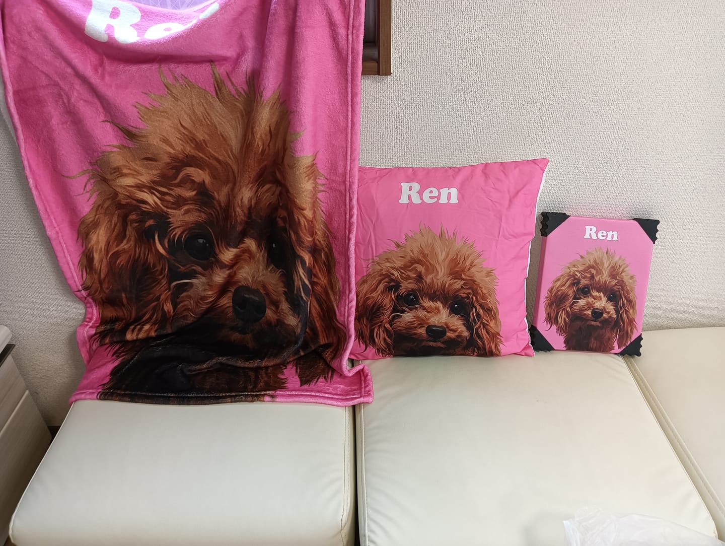 Customer photo review of Petcanva©オーダーメイド ペット似顔絵【3点セット】