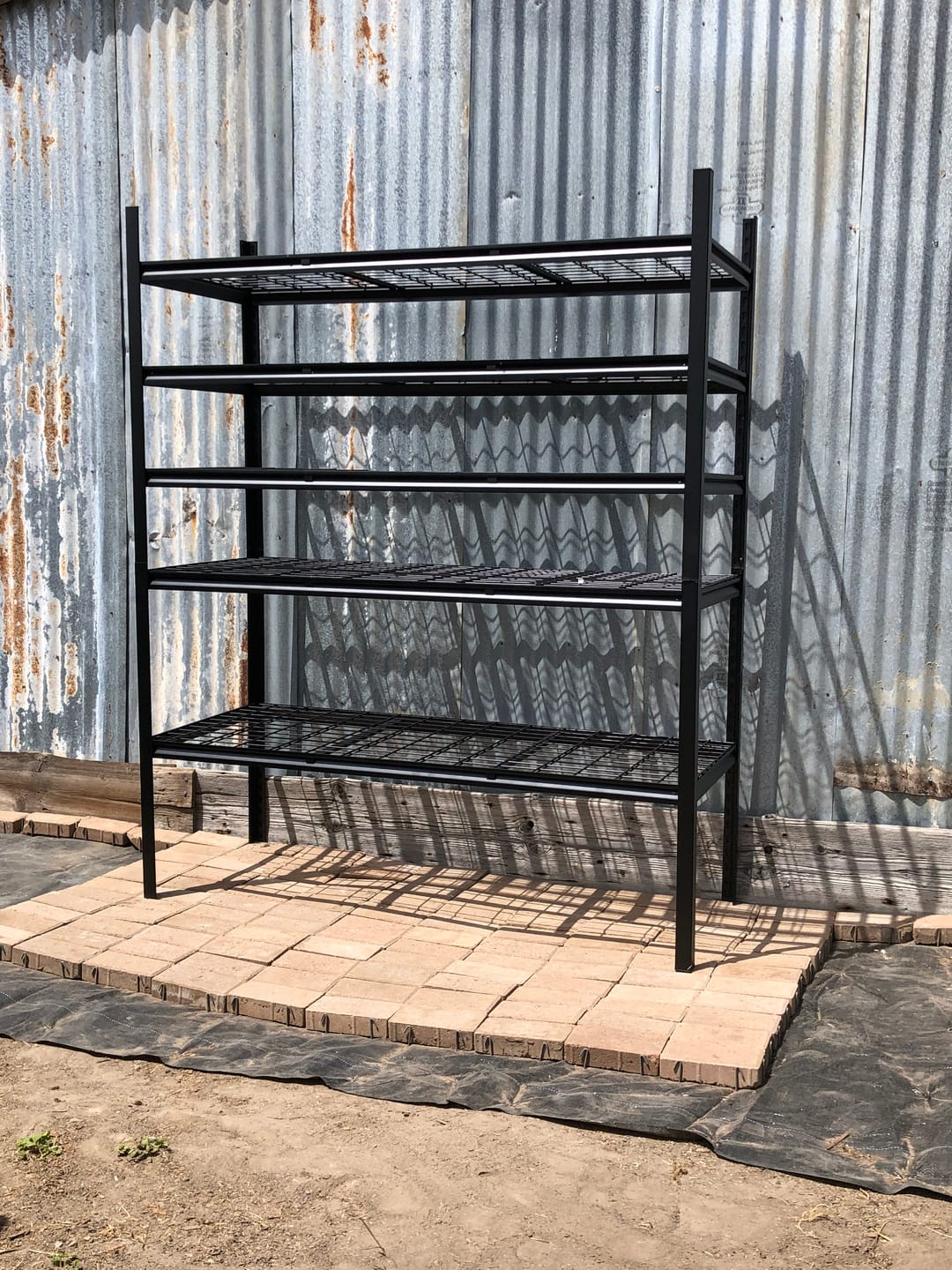 Customer photo review of REIBII 60" W Heavy Duty Metal Shelving Unit, Adjustable Shelves for Storage, Rust-Proof Shelving for Garage, Industrial, Warehouse, Basement & Workshop
