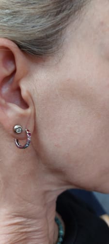 Customer photo review of Pendientes Aros Cromáticos