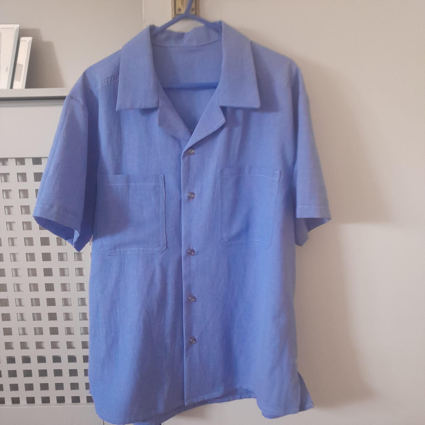 Customer photo review of Plain Blue Chambray Denim Fabric