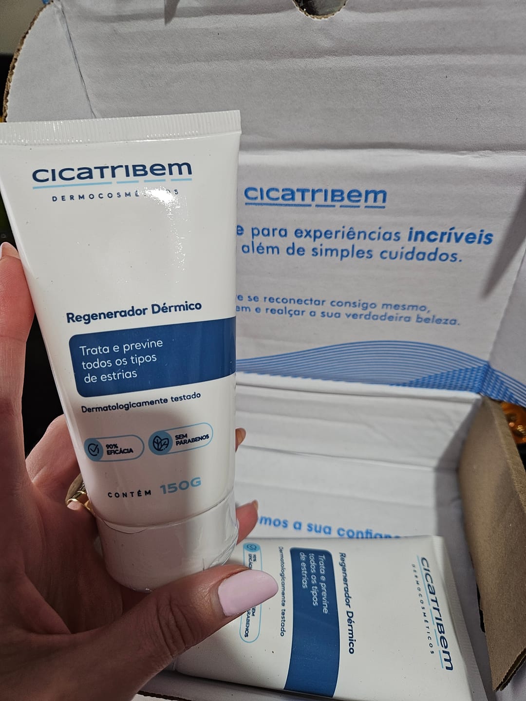 Customer photo review of Creme Antiestrias Regenerador Dérmico
